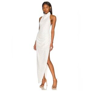 REVOLVE x Amanda Uprichard Samba Gown in White Sequin
